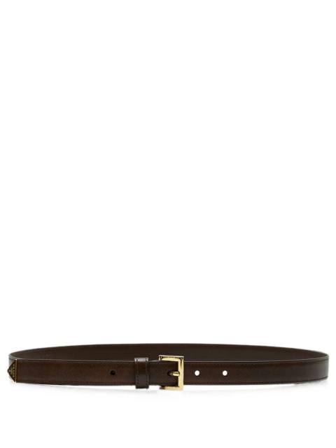 Prada Prada Women Slim Leather Belt With Logo
