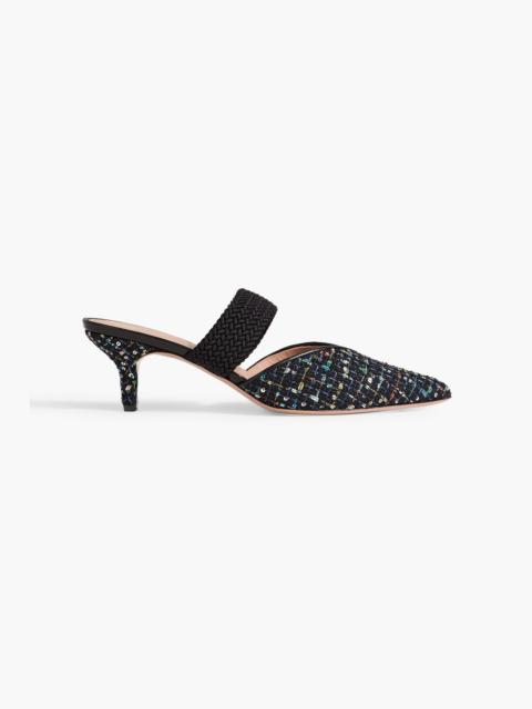 MALONE SOULIERS Maisie 45 sequin-embellished tweed mules