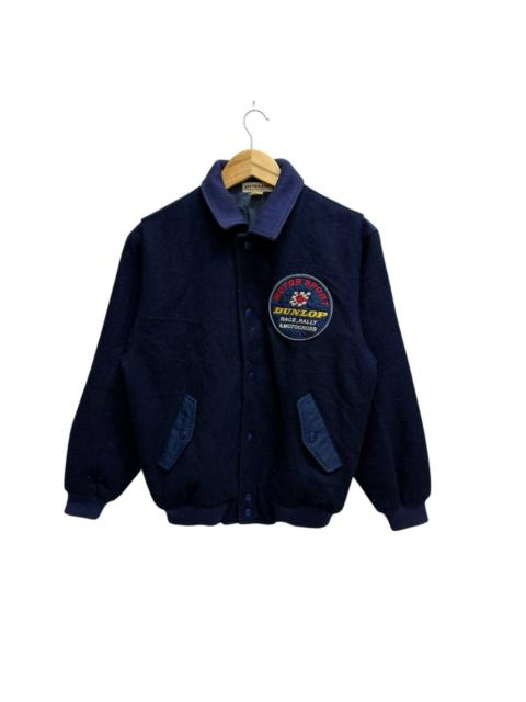 Other Designers Vintage 90s Dunlop Motorsports Fashion Wool Varsity Jacket