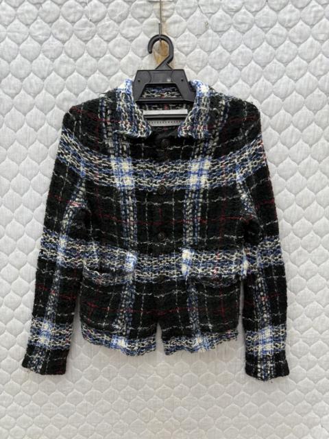 ISSEY MIYAKE 🔥🔥🔥ARCHIVE ISSEY MIYAKE SUNAO KUWAHARA TWEED KNIT JACKET