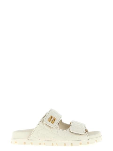 Miu Miu Matelassé nappa sandals