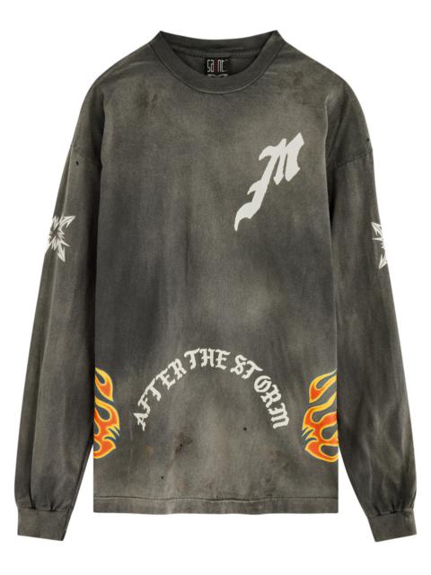 Saint Mxxxxxx After The Storm Printed Cotton top