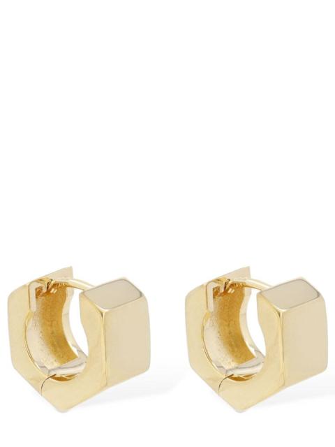 Bolt & nut hoop earrings