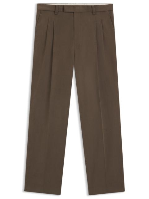 BOSS RELAXED-FIT PANTS IN MERCERISED STRETCH COTTON