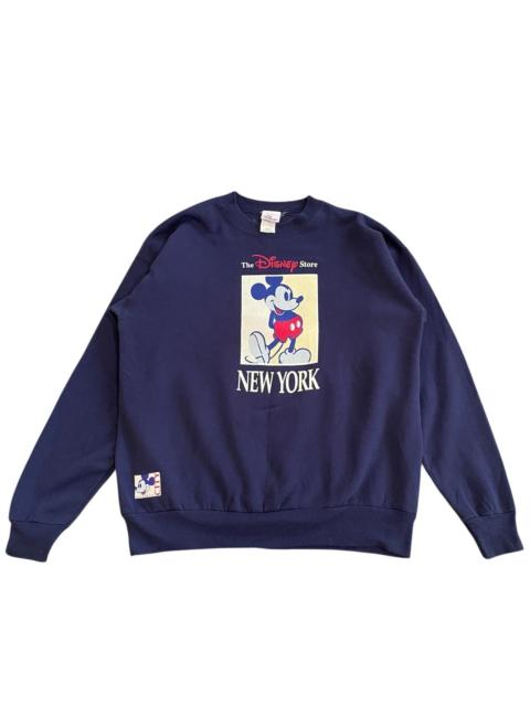 Other Designers 90s Disney Store NEW YORK Mickey Mouse Sweatshirt Navy Blue