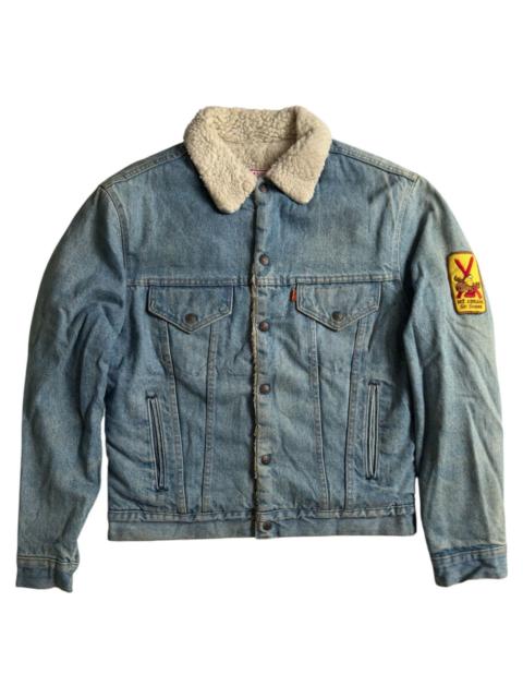 Levi's VERY RARE VINTAGE JACKET DENIM JEANS LEVIS SHERPA ORANGE TAB