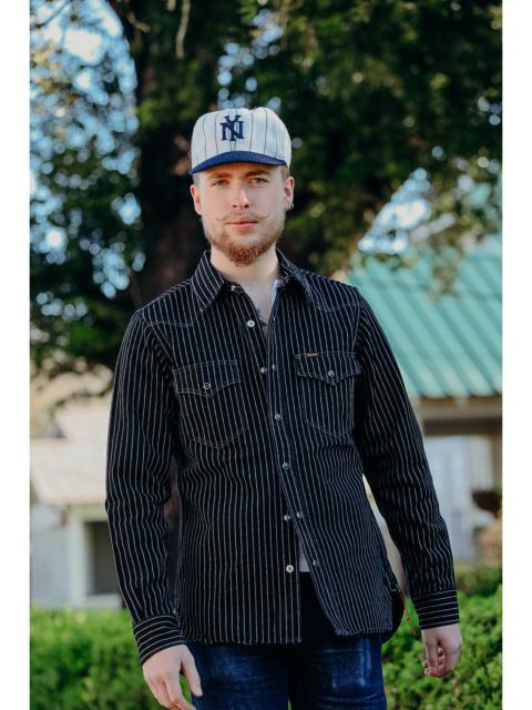 Iron Heart 12OZ WABASH WESTERN SHIRT - BLACK IHSH-62-BLK