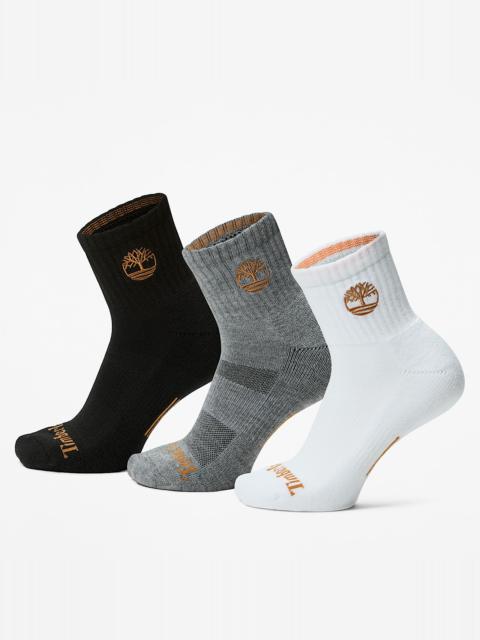 Timberland Newmarket 3-Pack Half Cushion Quarter Sock