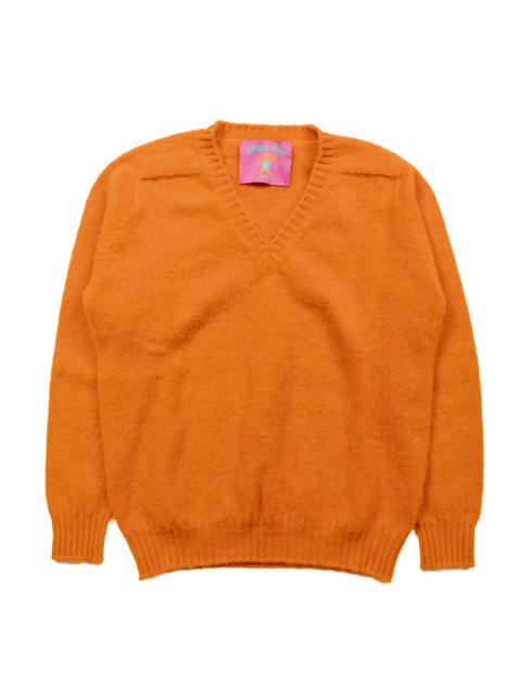 HOWLIN' Shaggy Bear V Neck Tangerine Dream