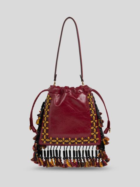 Etro SMALL LEATHER KALISPERA BAG WITH FRINGING