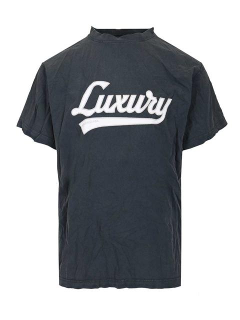 BALENCIAGA Balenciaga Men “Luxury Script Oversize” T-Shirt