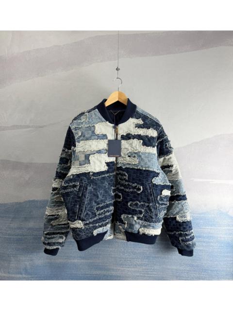 Louis Vuitton Louis Vuitton x Nigo Blue Camo All-Over Print Paneled Denim Jacket 4