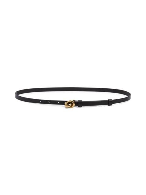 Bottega Veneta Bottega Veneta Cintura Leather Belt in 1019 Black-M Brass at Nordstrom