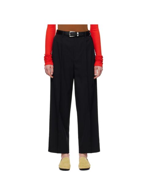AURALEE Black Light Wool Max Gabardine Trousers