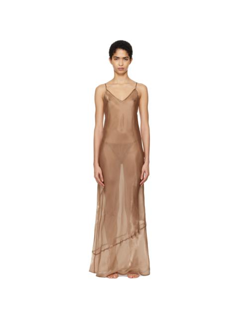 SKIMS Tan Liquid Organza Cami Long Maxi Dress