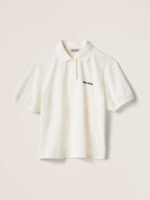 Miu Miu Cotton piqué polo shirt