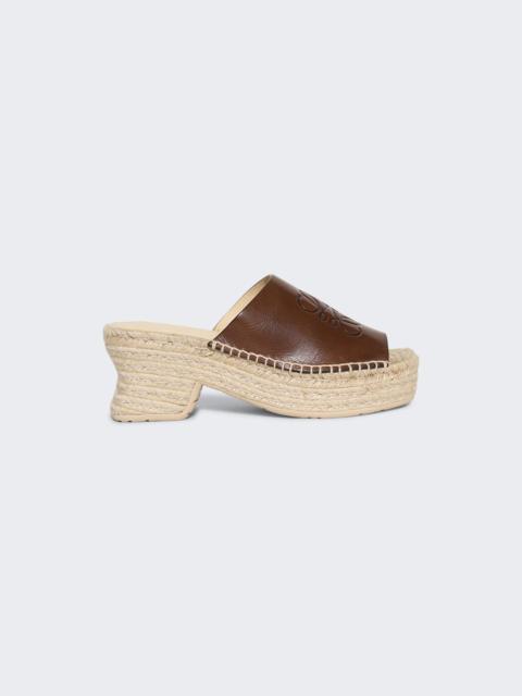 Loewe Paula's Ibiza Petal Espadrille Slide Sandal Brown