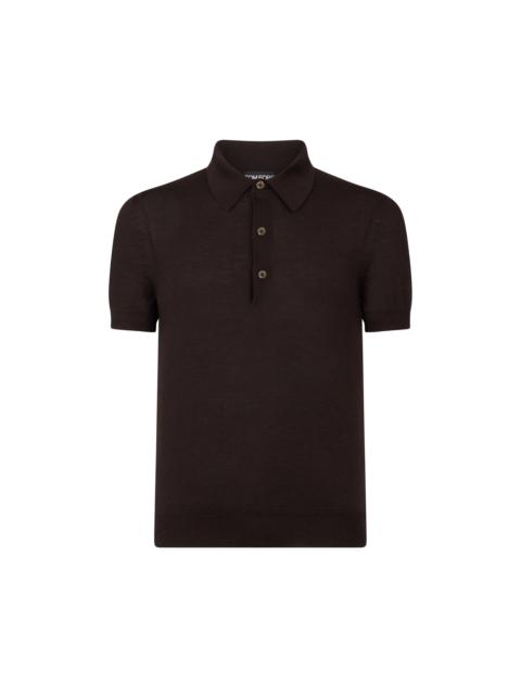 TOM FORD FINE GAUGE CASHMERE SILK KNIT POLO
