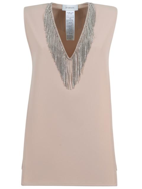 Sportmax SLEEVELESS TOP WITH RHINESTONES