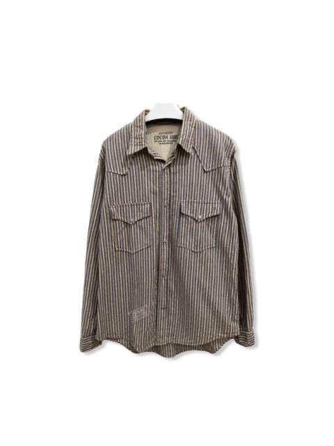 Other Designers Vintage - Vintage Cocoa ind Striped Design Flannel Shirt 👕