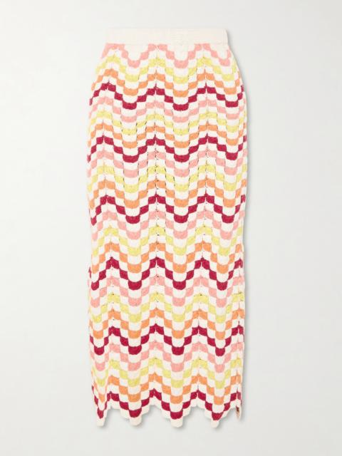 ESCVDO Safi Crocheted Cotton Midi Skirt