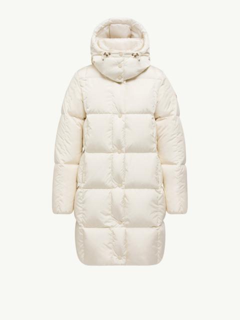 Moncler Litte Square-Quilted Hooded Long Down Jacket