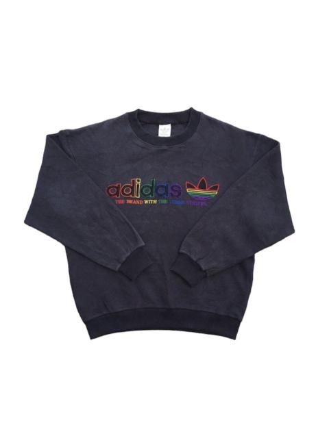 adidas Vintage Adidas Embroidered Spell out Crewneck