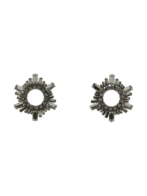 Amina Muaddi Embellished Metal Mini Begum Earrings