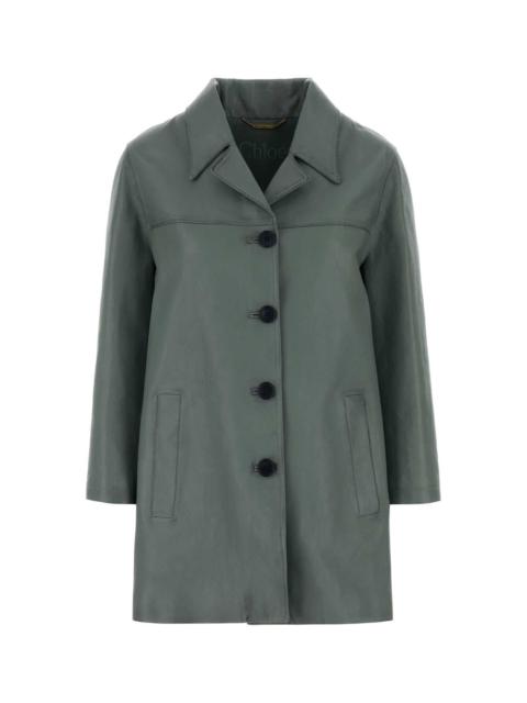 Chloé Chloe Women Powder Blue Leather Jacket