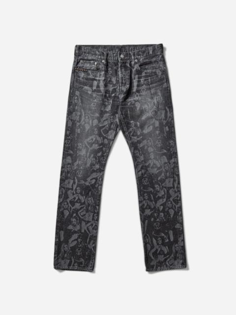 Hysteric Glamour Slam Jam Hysteric Angels Screen Print Denim Pants Black