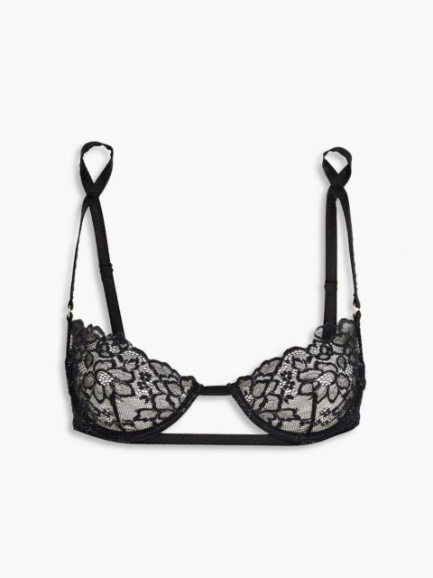 Stella McCartney Metallic lace balconette bra