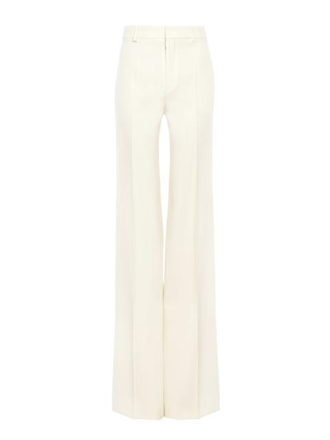 Chloé HIGH-RISE FLARED PANTS IN WOOL GRAIN DE POUDRE