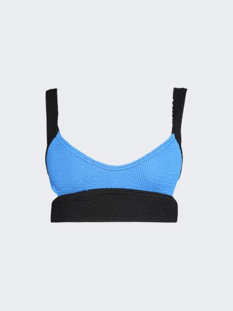 bond-eye Splice Nino Crop Bikini Top Cobalt and Black