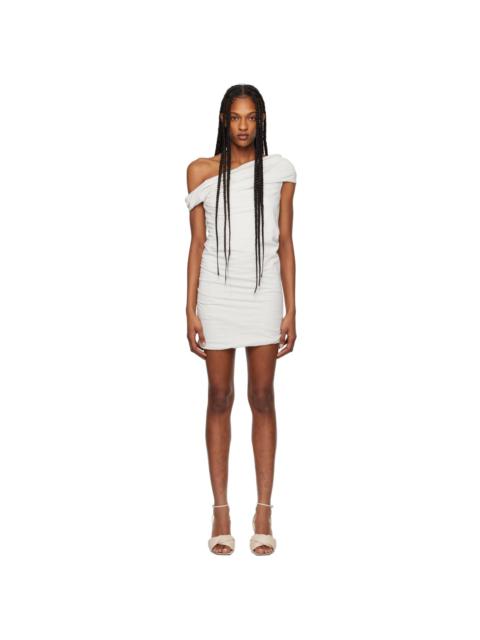 MSGM Off-White Off-The-Shoulder Minidress