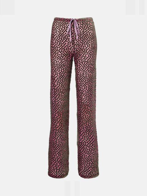 Dries Van Noten Polka-dot straight pants