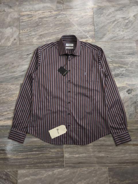 SAINT LAURENT Vintage YSL Dobby Stripes Button Up Long sleeve