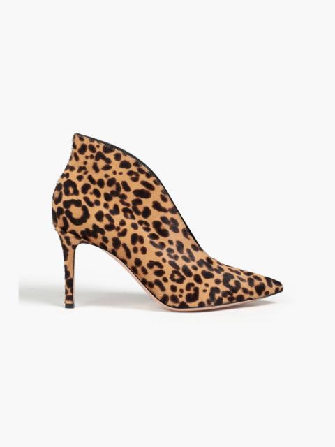 Gianvito Rossi Vania leopard-print calf-hair ankle boots