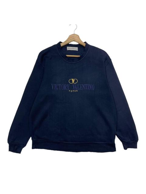 Other Designers Japanese Brand - Vintage Victory Valentino Big Logo Embroidered Sweatshirt