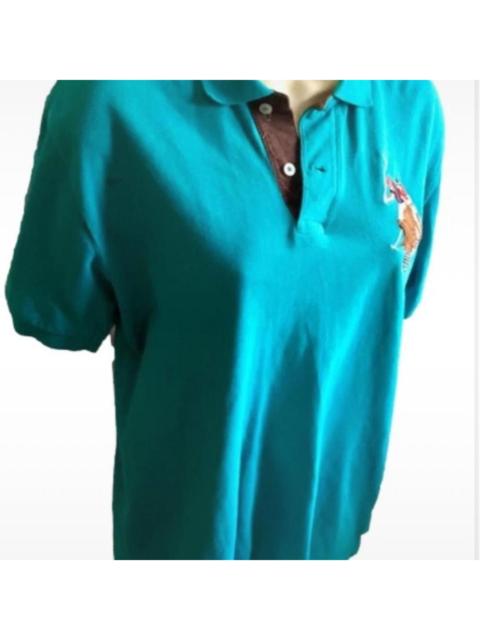 Other Designers U.S. Polo Assn. Men's Green and Blue Shirt