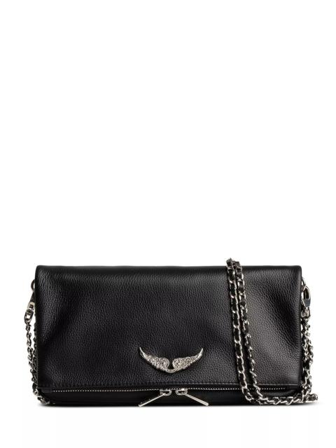 Zadig & Voltaire Rock Swing Your Wings Leather Clutch Bag