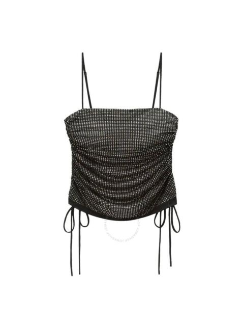 T by Alexander Wang Crystal-Embellished Hotfix Cami Top