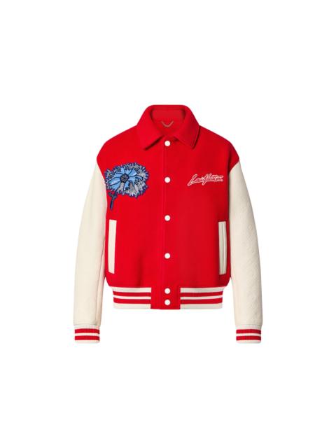 Louis Vuitton Louis Vuitton x Yayoi Kusama Psychedelic Flower Embroidered Varsity Blouson Red