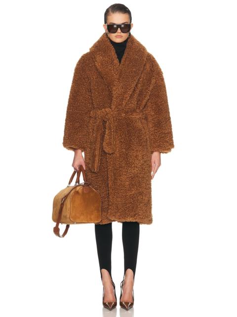 ATLEIN Long Teddy Wrap Coat