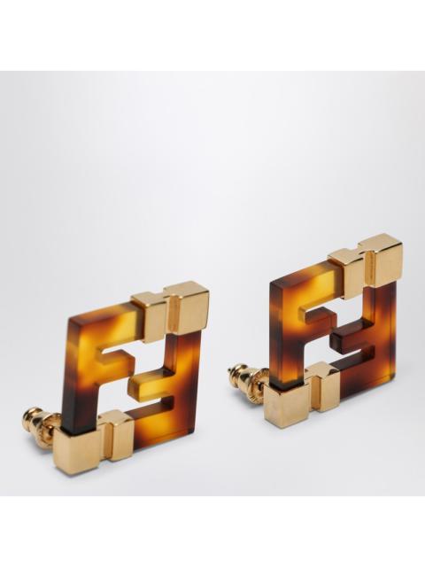 Fendi Forever Fendi Earrings In Brown Plexiglass Women
