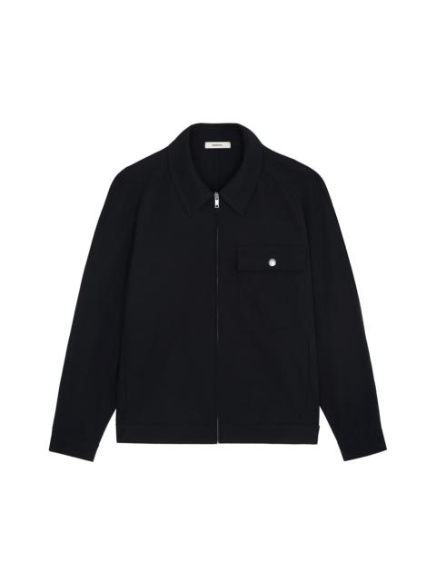 PANGAIA Mens DNA Cotton Linen Harrington Jacket - Black