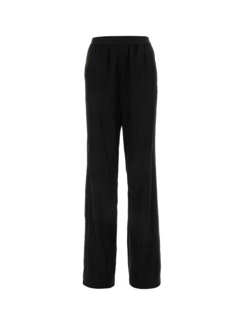 BALENCIAGA Balenciaga Women Black Cotton Wide-Leg Pant