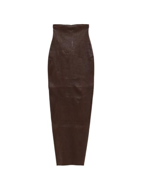 Rick Owens Rick Owens Women Leather Long Skirt