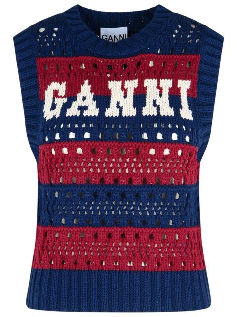 GANNI Ganni Multicolor Cotton Blend Vest Women