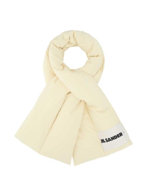 Jil Sander Cream Polyester Scarf