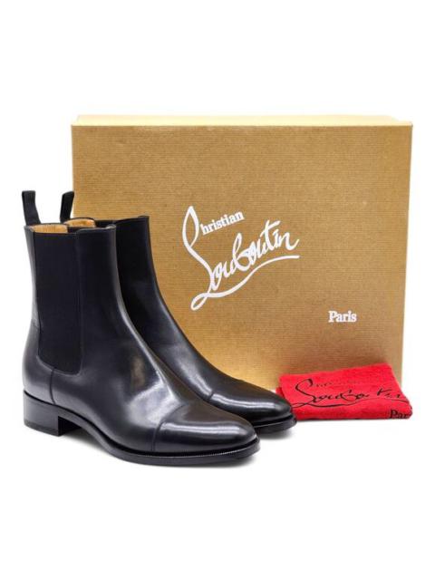 Christian Louboutin Antonio Chelsea Leather Boots - Black - EU 40 / US 7 $1350